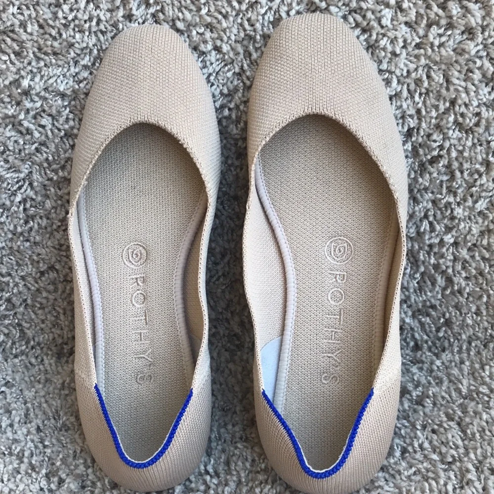 Rothy's Women's Ecru Max Square Slip-ons size 7.5